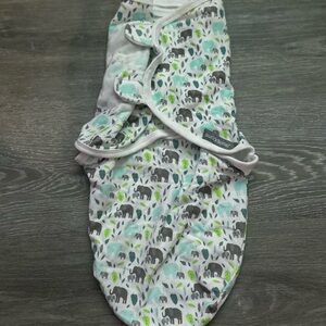 SwaddleMe Elephant Print Sleep Sack - Gray and Green